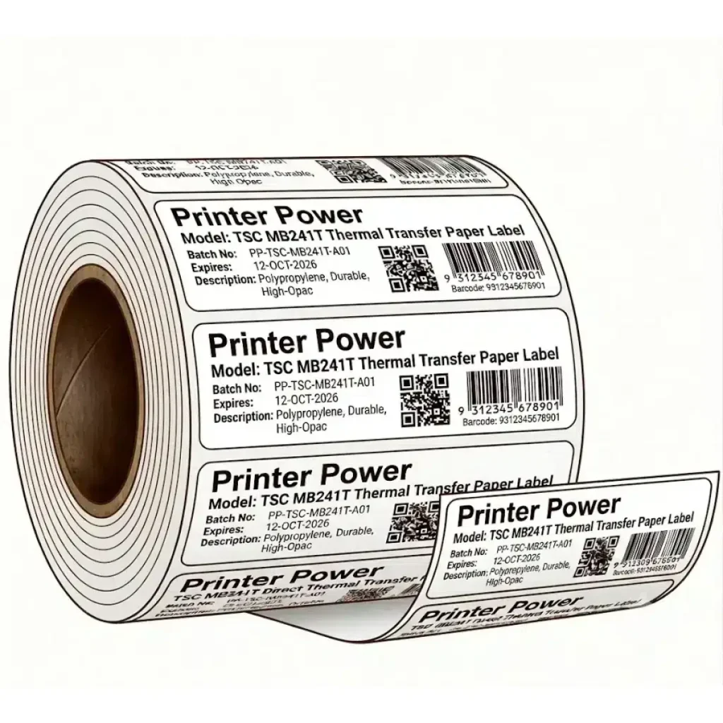 Custom Blank Thermal Transfer Labels Rolls — SKU LABELSTHERMALTRANSFER